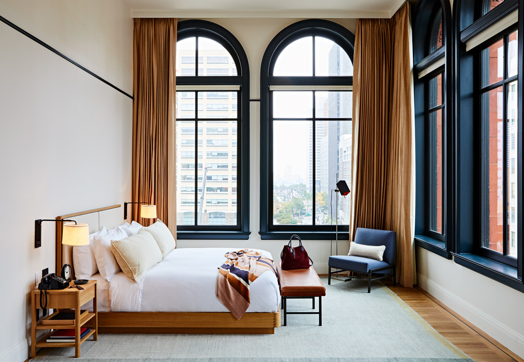 Guest suite at the Shinola Hotel